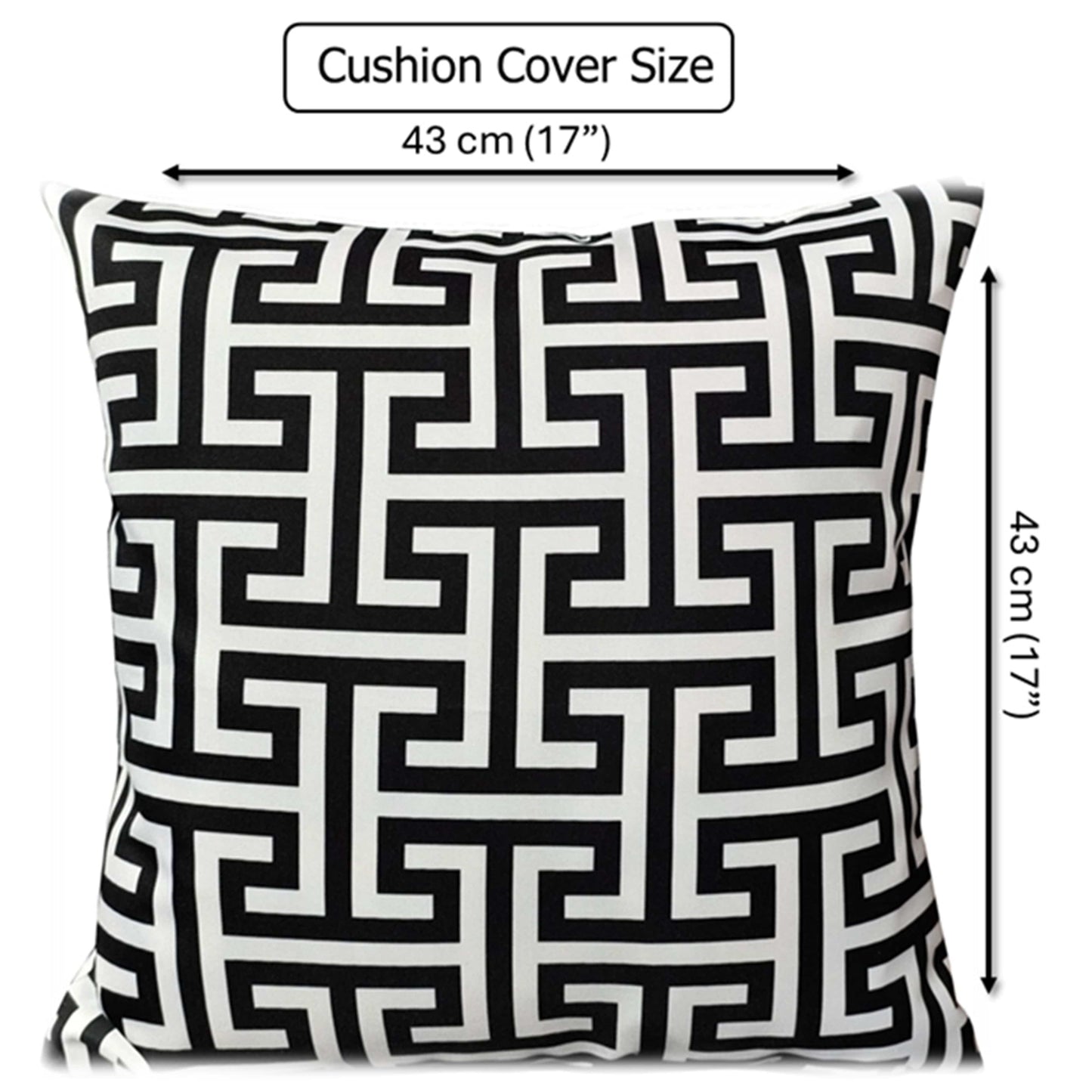 Coussins noirs respirants et imperméables Milano, garnis de fibres creuses, 43x43cm, pour banc de jardin, canapé extérieur ou usage intérieur, par OLIVIA ROCCO