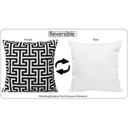 Coussins noirs respirants et imperméables Milano, garnis de fibres creuses, 43x43cm, pour banc de jardin, canapé extérieur ou usage intérieur, par OLIVIA ROCCO
