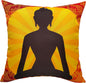 Coussins imperméables Bouddha d'extérieur et d'intérieur, oreillers décoratifs résistants et respirants en polyester pour le jardin, le patio, la plage, confort et décoration 43 x 43 cm par OLIVIA ROCCO