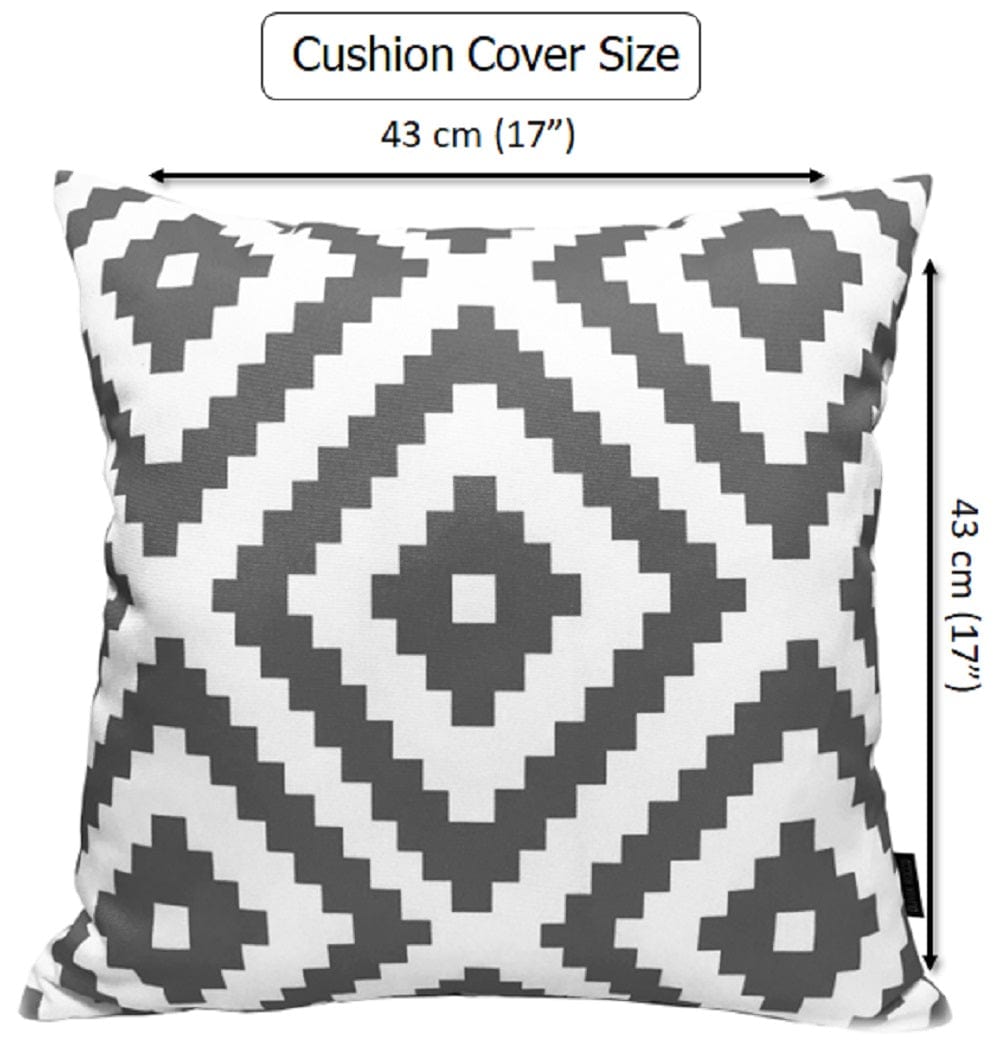 Coussins d'extérieur imperméables Nairobi Anthracite pour Patio Jardin Plage 43 x 43 cm Élégants Durables Faciles à Nettoyer par OLIVIA ROCCO
