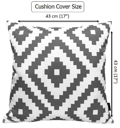 Coussins d'extérieur imperméables Nairobi Anthracite pour Patio Jardin Plage 43 x 43 cm Élégants Durables Faciles à Nettoyer par OLIVIA ROCCO