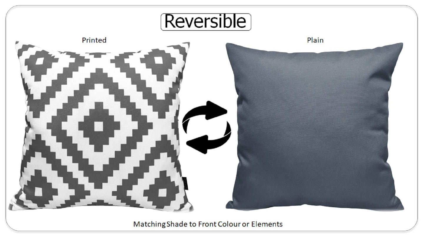 Coussins d'extérieur imperméables Nairobi Anthracite pour Patio Jardin Plage 43 x 43 cm Élégants Durables Faciles à Nettoyer par OLIVIA ROCCO