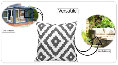 Coussins d'extérieur imperméables Nairobi Anthracite pour Patio Jardin Plage 43 x 43 cm Élégants Durables Faciles à Nettoyer par OLIVIA ROCCO