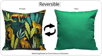 Coussins d'extérieur imperméables Safari 43x43cm Confort Premium Durables Remplis de fibres creuses Résistants à l'eau Décor élégant pour Patio Jardin Plage Voyage par OLIVIA ROCCO