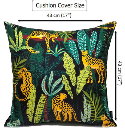 Coussins d'extérieur imperméables Safari 43x43cm Confort Premium Durables Remplis de fibres creuses Résistants à l'eau Décor élégant pour Patio Jardin Plage Voyage par OLIVIA ROCCO