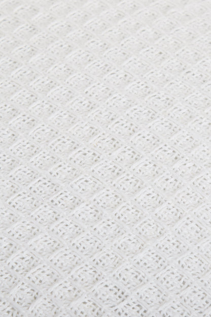 OLIVIA ROCCO Lisbon Pure Indian Cotton Handwoven Honeycomb Cushion Covers 17x17 and 24x24