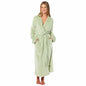 OLIVIA ROCCO Womens Stripe Jacquard Soft Warm Long Dressing Gown With Belt Pockets Shawl