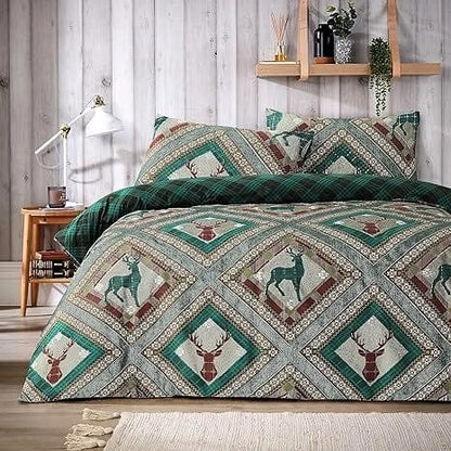 OLIVIA ROCCO Parure de Lit Luxe Ultra Doux Coton Riche Entretien Facile Confortable Housse de Couette et Taies d'Oreiller Incluses en Tailles Simple Double King