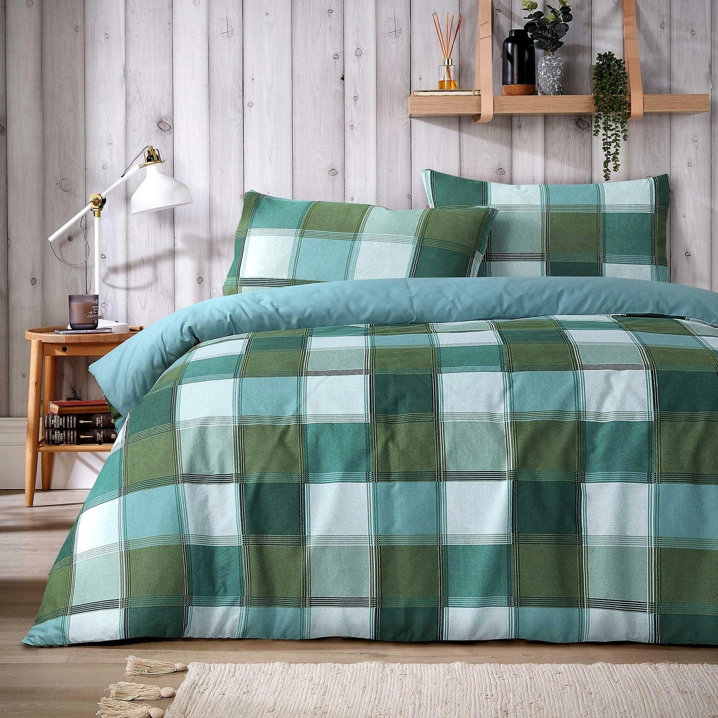 OLIVIA ROCCO Parure de Lit Luxe Ultra Doux Coton Riche Entretien Facile Confortable Housse de Couette et Taies d'Oreiller Incluses en Tailles Simple Double King