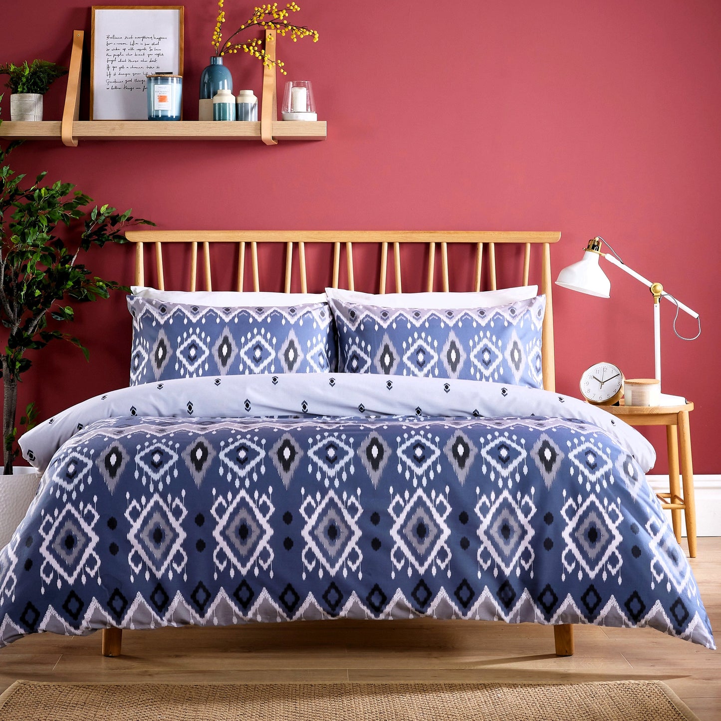 OLIVIA ROCCO Parure de Lit Luxe Ultra Doux Coton Riche Entretien Facile Confortable Housse de Couette et Taies d'Oreiller Incluses en Tailles Simple Double King