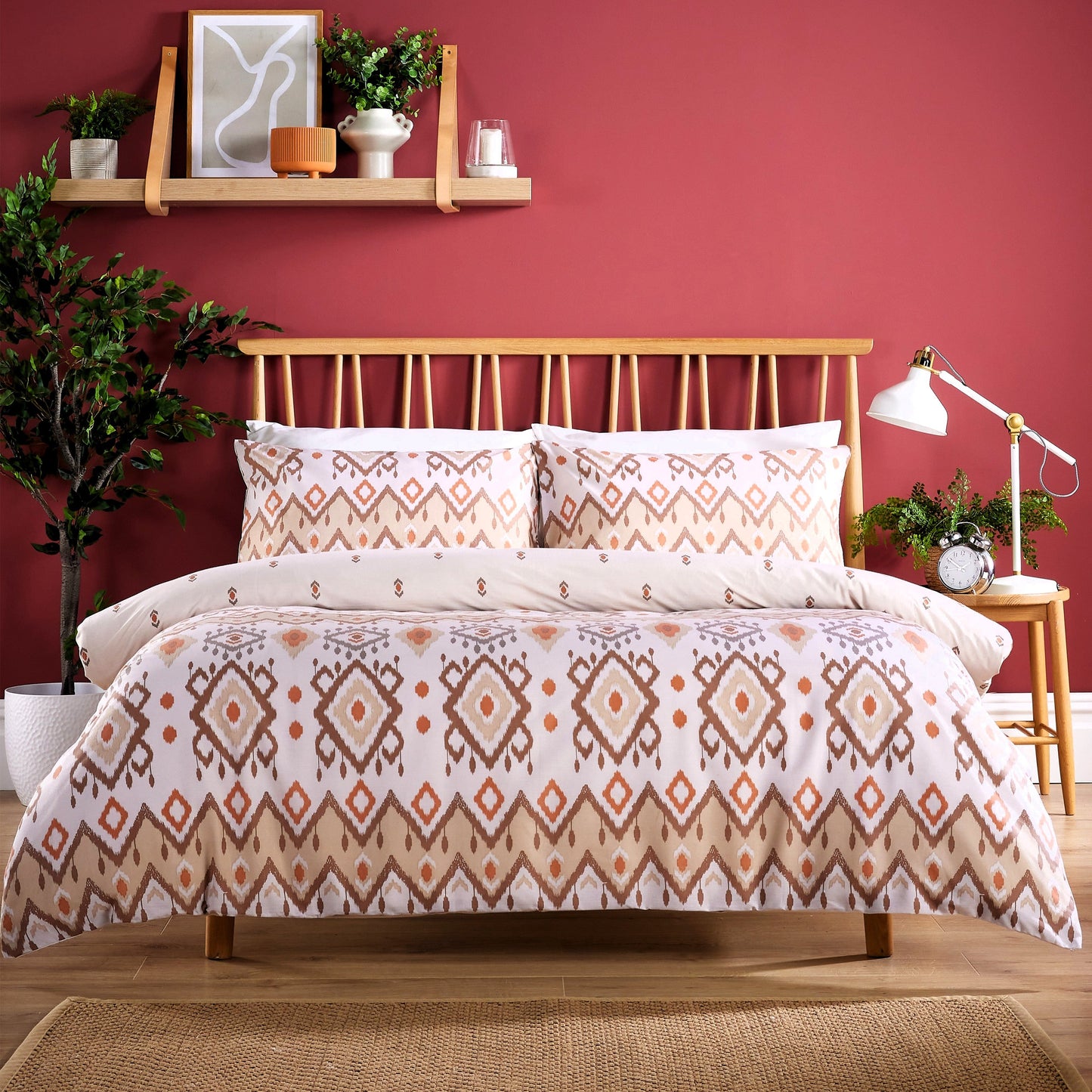 OLIVIA ROCCO Parure de Lit Luxe Ultra Doux Coton Riche Entretien Facile Confortable Housse de Couette et Taies d'Oreiller Incluses en Tailles Simple Double King