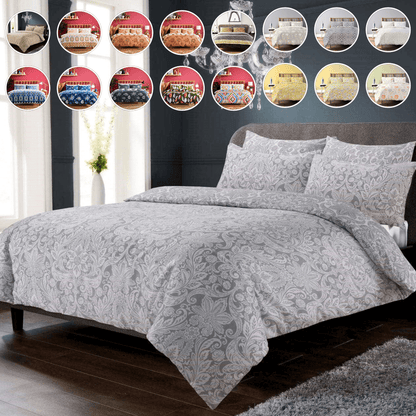 OLIVIA ROCCO Parure de Lit Luxe Ultra Doux Coton Riche Entretien Facile Confortable Housse de Couette et Taies d'Oreiller Incluses en Tailles Simple Double King