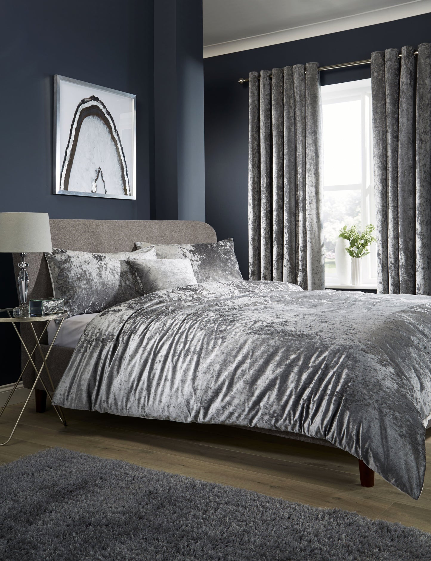 Parure de lit en velours écrasé avec taies d'oreiller double, king size, super king size, certifiée OEKO-TEX, literie élégante de qualité supérieure par OLIVIA ROCCO
