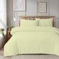 Parure de Lit Housse de Couette Tuftée avec Taies d'Oreiller Grise Blanche Naturelle Élégante Facile d'Entretien Tailles Simple Double King par OLIVIA ROCCO
