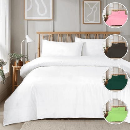 Parure de lit unie de luxe super douce avec fermeture éclair, entretien facile, disponible en différentes tailles et couleurs par OLIVIA ROCCO
