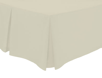 OLIVIA ROCCO Basics Fitted Pleated Valance Sheet Indus Valley Cotton Blend OEKO-TEX