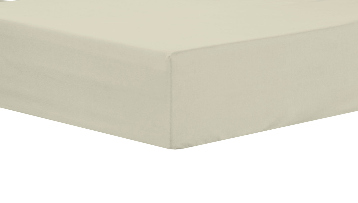 OLIVIA ROCCO Extra Deep Pocket Fitted Sheet Indus Valley Cotton Linen Blend OEKO TEX