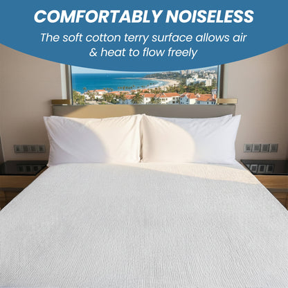 Protège-matelas imperméable en éponge avec jupe profonde, très absorbant, silencieux et confortable, toutes tailles de lit, certifié OEKO-TEX par OLIVIA ROCCO