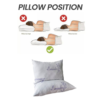 Oreiller d'Hôtel Unique Infusé à la Lavande Microfibre Hypoallergénique Garnissage Fibre de Luxe Premium pour un Confort et un Soutien Supérieurs par OLIVIA ROCCO