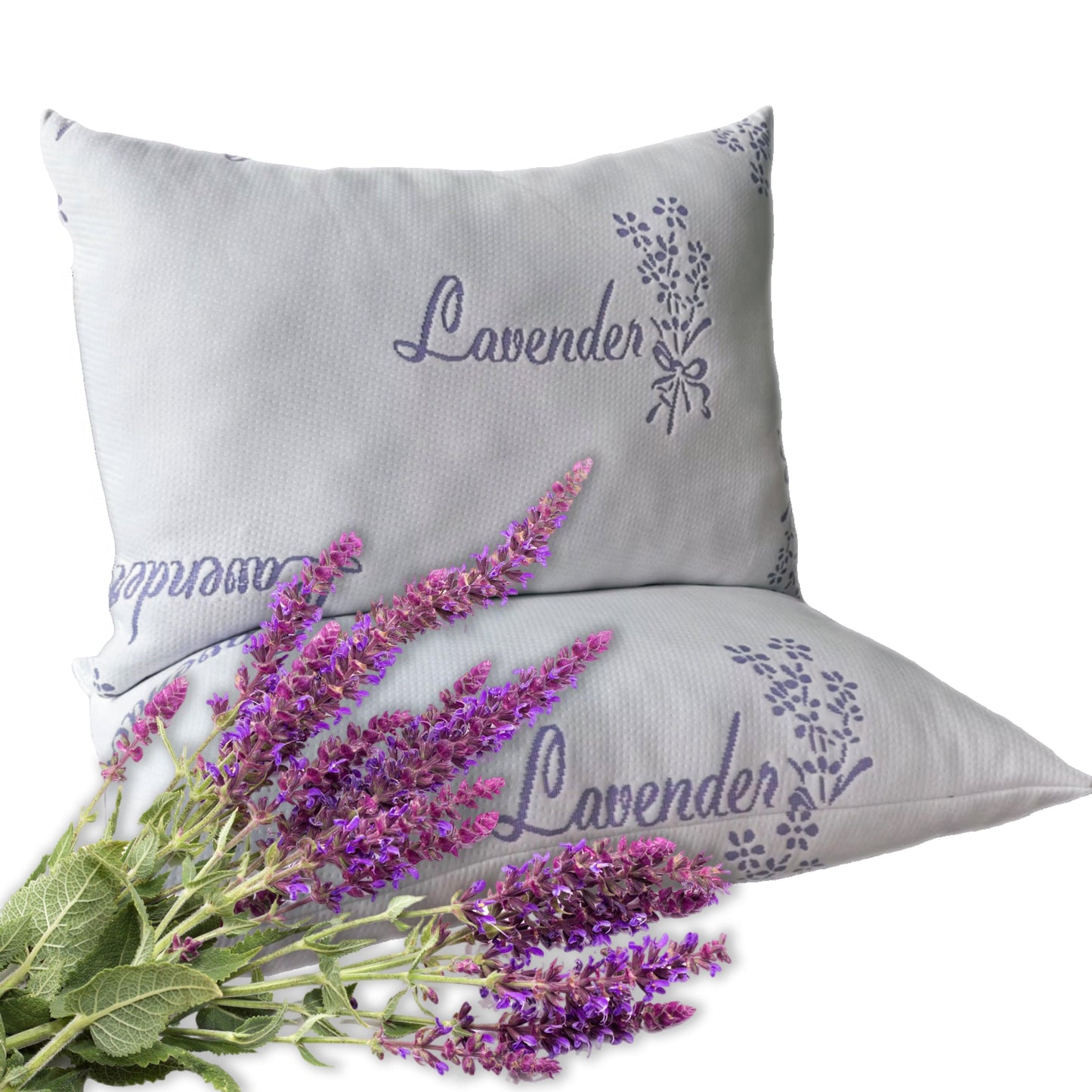 Oreiller d'Hôtel Unique Infusé à la Lavande Microfibre Hypoallergénique Garnissage Fibre de Luxe Premium pour un Confort et un Soutien Supérieurs par OLIVIA ROCCO