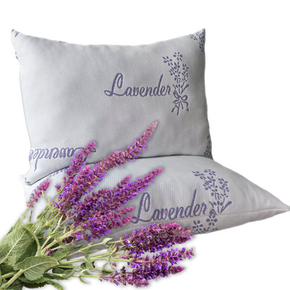 Oreiller d'Hôtel Unique Infusé à la Lavande Microfibre Hypoallergénique Garnissage Fibre de Luxe Premium pour un Confort et un Soutien Supérieurs par OLIVIA ROCCO