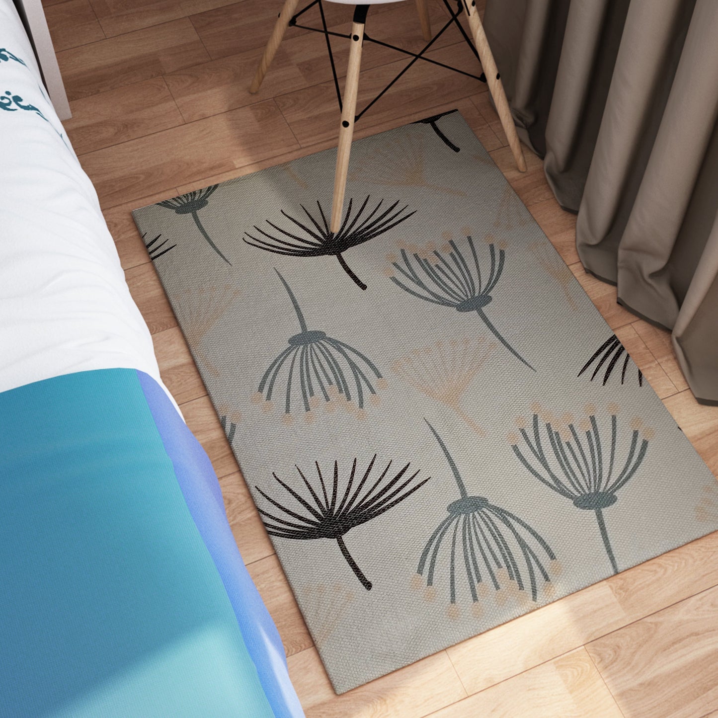 OLIVIA ROCCO Printed Rug Nina Design Colour Non-Slip Modern Floor Rug For Living Room