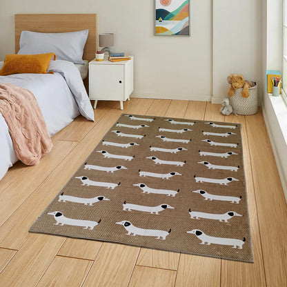 Tapis imprimé animal Chien saucisse Moderne Antidérapant Doux Durable Tapis de sol pour Salon Chambre Couloir & Bureau par OLIVIA ROCCO