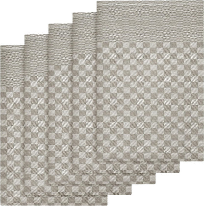 Lot de 5 torchons en coton 100% grand format super absorbants séchage rapide résistants à carreaux pour cuisine maison et usage professionnel par OLIVIA ROCCO