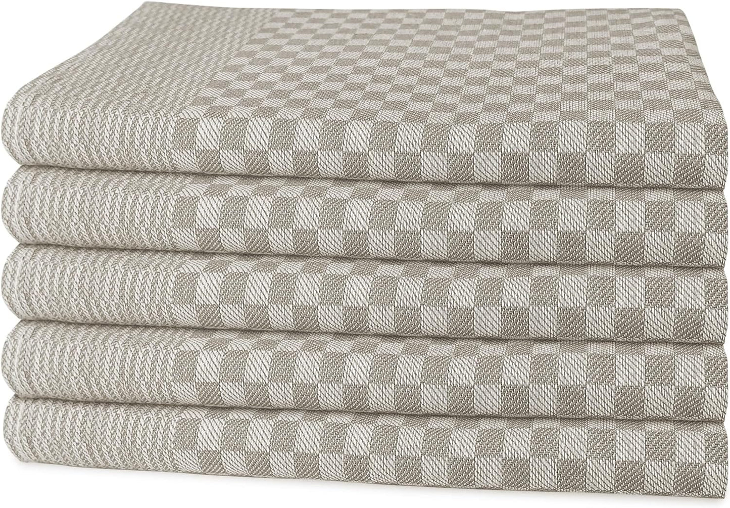 Lot de 5 torchons en coton 100% grand format super absorbants séchage rapide résistants à carreaux pour cuisine maison et usage professionnel par OLIVIA ROCCO