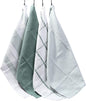 OLIVIA ROCCO Pack Of 4 Green Cotton Tea Towels 65x45 Cm High Absorbency Durable Super Soft Easy-Care Home Essential