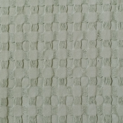 OLIVIA ROCCO Florian Checked Throw Blanket Sage Green 100% Cotton Bedspread For Sofas