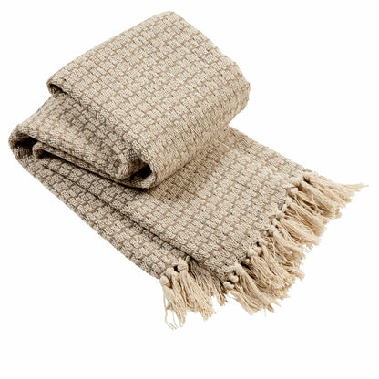 OLIVIA ROCCO Cotton Throw Super Soft Lightweight Eco Friendly Recycled Cotton For Sofa