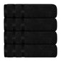 OLIVIA ROCCO Towels Belmont Viscose Stripe Black 100% Cotton Hotel Quality Bath Towels