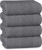 OLIVIA ROCCO Bath Sheets 500GSM Ultra Soft Super Absorbent Quick Dry Cotton White Grey Hotel-Quality Deep Fitted Easy-Care