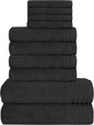 Ensemble de 10 serviettes de luxe Monaco en coton égyptien 500 GSM avec 4 gants de toilette, 4 serviettes à main et 2 serviettes de bain pour la salle de bain par OLIVIA ROCCO