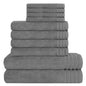 Ensemble de 10 serviettes de luxe Monaco en coton égyptien 500 GSM avec 4 gants de toilette, 4 serviettes à main et 2 serviettes de bain pour la salle de bain par OLIVIA ROCCO