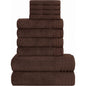 Ensemble de 10 serviettes de luxe Monaco en coton égyptien 500 GSM avec 4 gants de toilette, 4 serviettes à main et 2 serviettes de bain pour la salle de bain par OLIVIA ROCCO