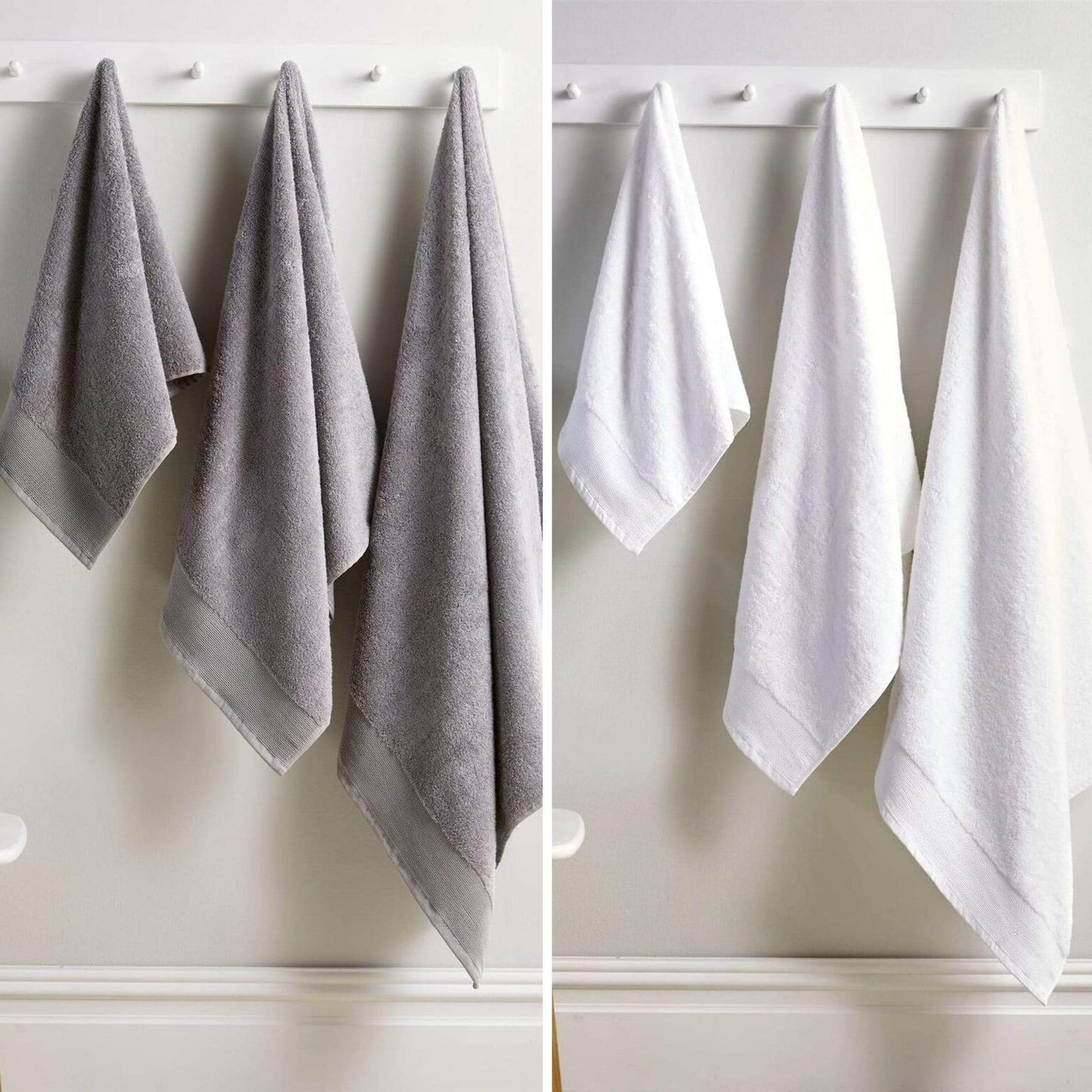OLIVIA ROCCO Bamboo Cotton Luxury 600GSM Bath Towels Eco Friendly Highly Absorbent