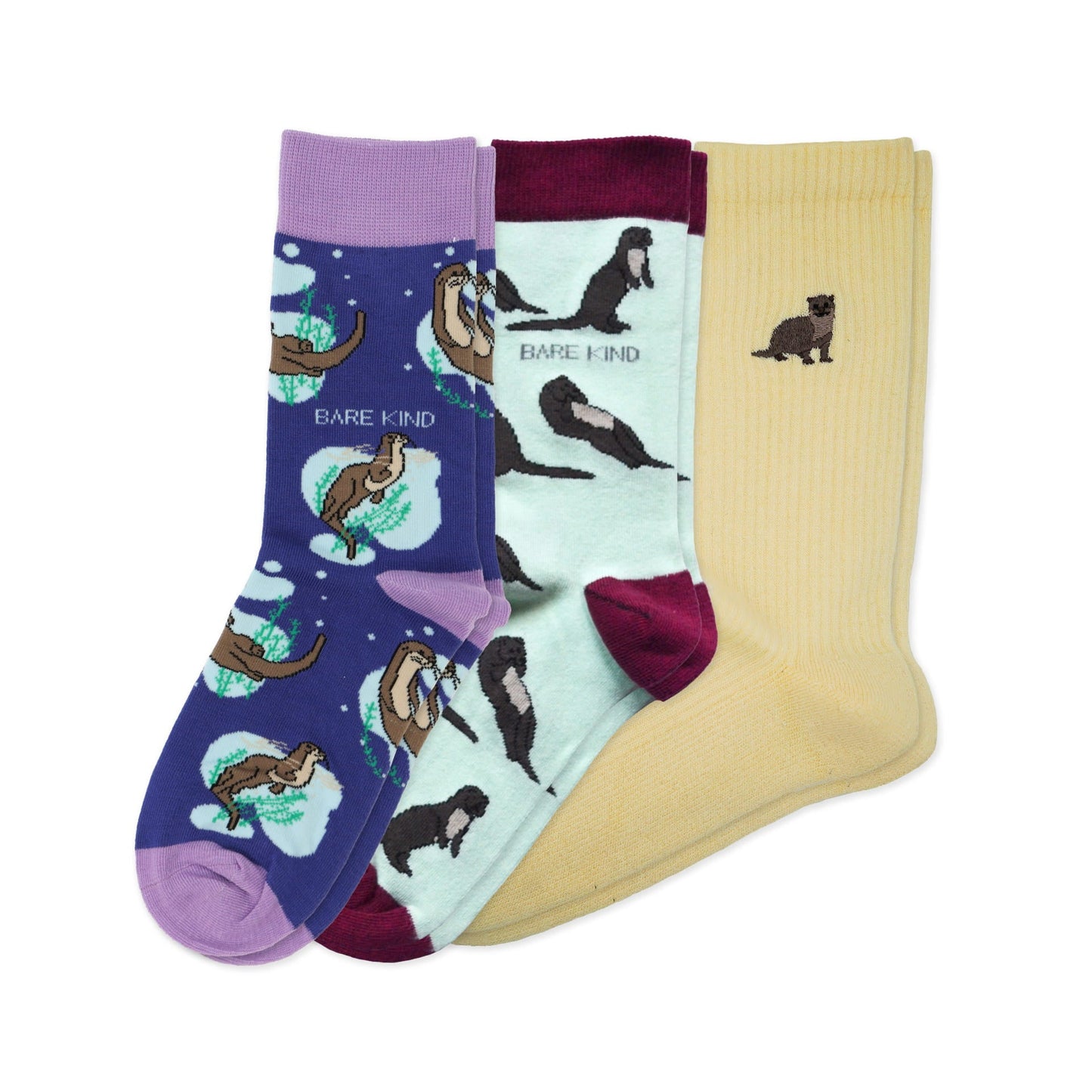 Le lot de 3 paires de chaussettes en bambou Otter