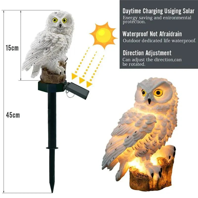 Owl Lights Solar Powered Garden Decoration Lamp Waterproof