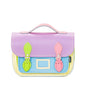 Leather Midi Satchel - Pastel Kaleidoscope