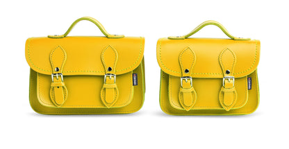 Micro-sacoche en cuir fait main - Jaune jonquille pastel