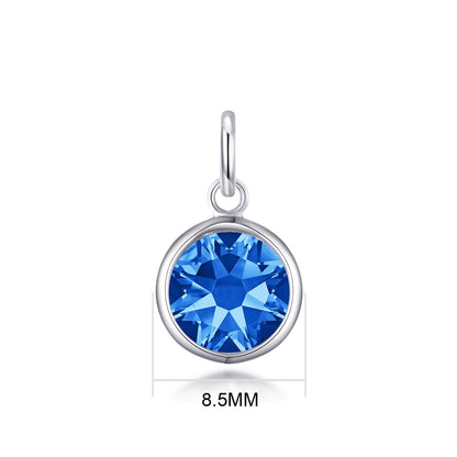 Pave Initial M Necklace with Birthstone Charm Created with Zircondia® Crystals