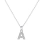 Pave Initial Necklace Letter A Created with Zircondia® Crystals