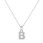 Pave Initial Necklace Letter B Created with Zircondia® Crystals
