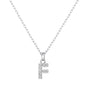 Pave Initial Necklace Letter F Created with Zircondia® Crystals