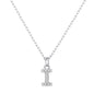 Pave Initial Necklace Letter I Created with Zircondia® Crystals