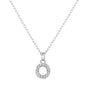 Pave Initial Necklace Letter O Created with Zircondia® Crystals