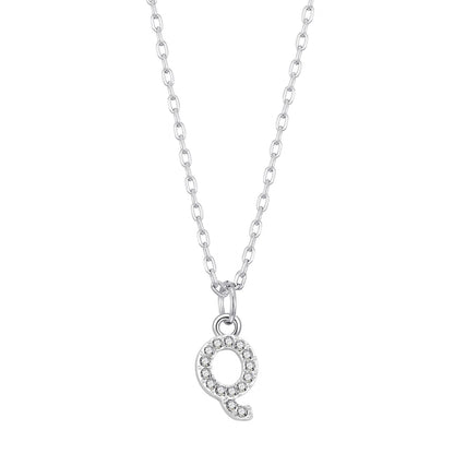 Pave Initial Necklace Letter Q Created with Zircondia® Crystals