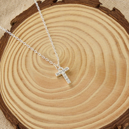 Pave Initial Necklace Letter T Created with Zircondia® Crystals